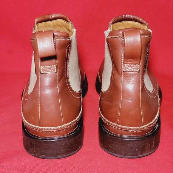 HS Trask Mens Brown Leather Chelsea Ankle  Boots Size 12M - Picture 4 of 15